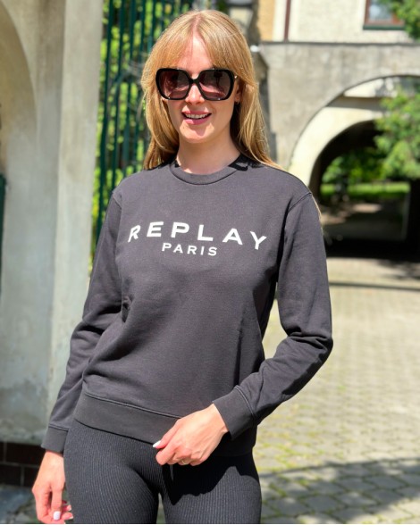 Mikina dámská Replay černá s nápisem